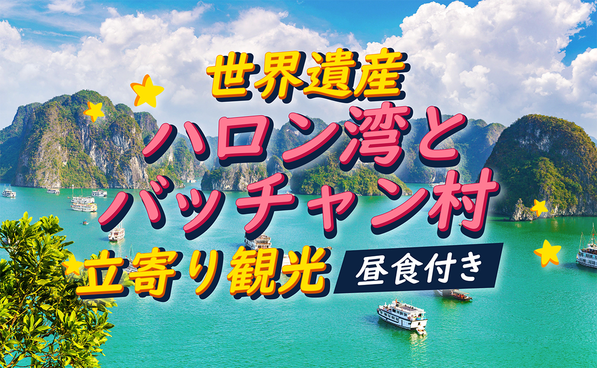 世界遺産ハロン湾クルーズ＆バッチャン村観光 日帰りツアー＜日本語ガイド付き＞